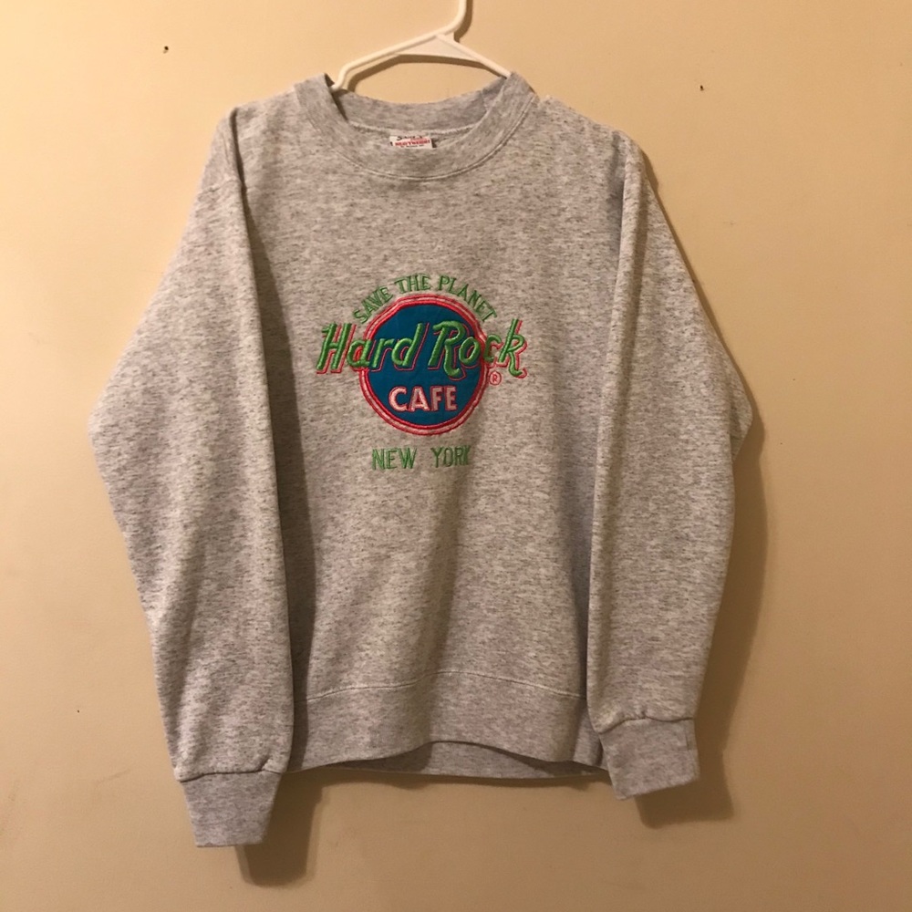 VINTAGE HARD ROCK CAFE FLAWLESS MEDIUM LIGHT GREY